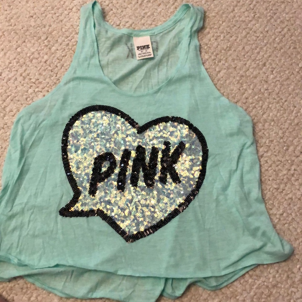 Pink sequin top